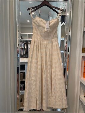 Johnathan Skmkhai kittiya dress sand multi size 4